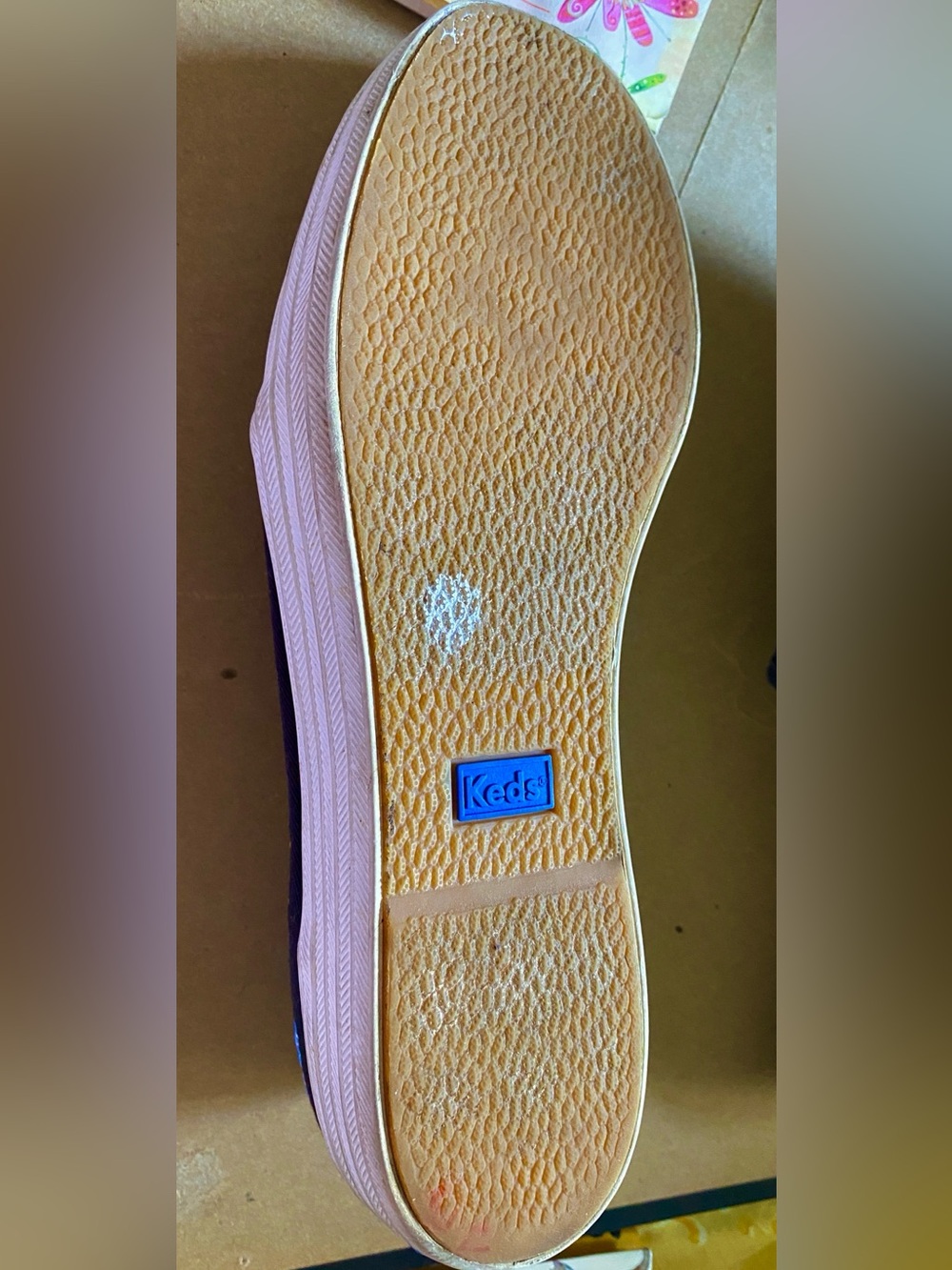 Black KEDS/Rifle Paper Slip On. Size 7 in EUC. Embroidered Florals blue, green - Picture 9 of 10